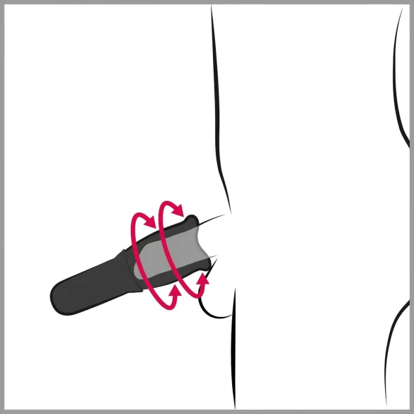 STROKER - masturbatore bocca rotante ricaricabile - nero