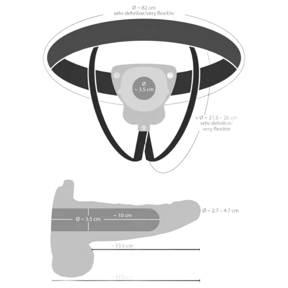 You2Toys - strap-on vibratore cavo indossabile - colore naturale