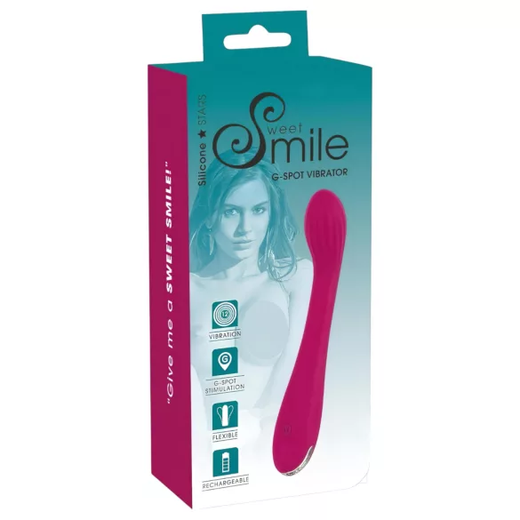 SMILE G-spot - vibratore punto G ricaricabile con rilievi - silicone viola