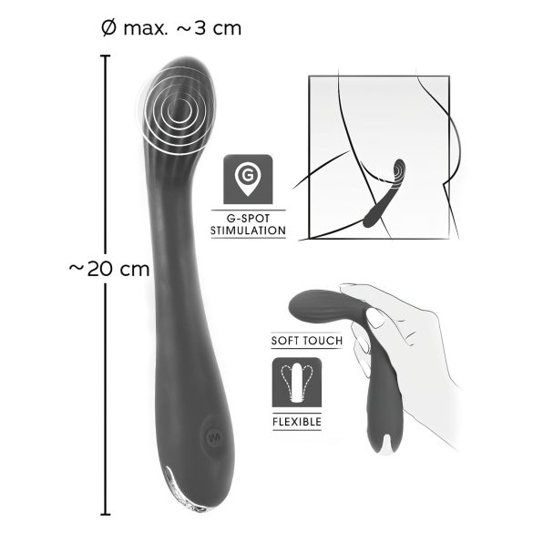 SMILE G-spot - vibratore punto G ricaricabile con rilievi - silicone viola
