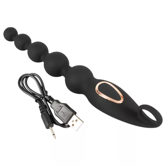 ANOS - vibratore anale a sfere - silicone nero