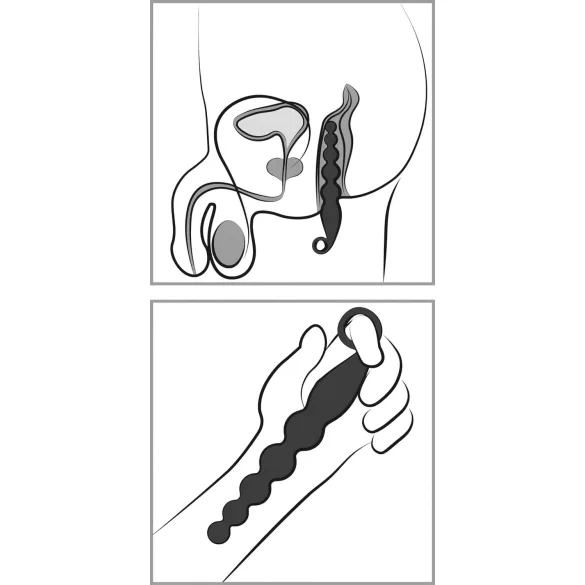 ANOS - vibratore anale a sfere - silicone nero