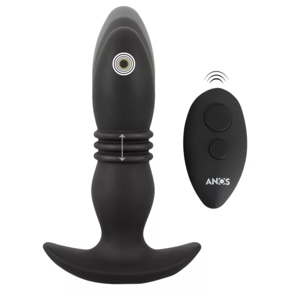 ANOS - vibratore anale con telecomando wireless - nero