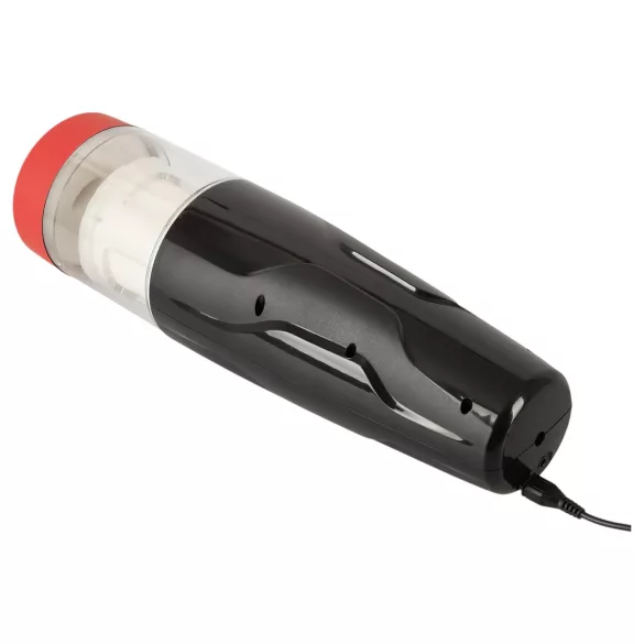 WYNE 05 - masturbatore rotante ricaricabile - silicone nero bianco