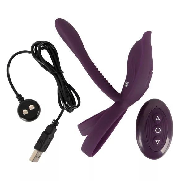 Couples Choice - anello fallico ricaricabile con telecomando - silicone viola