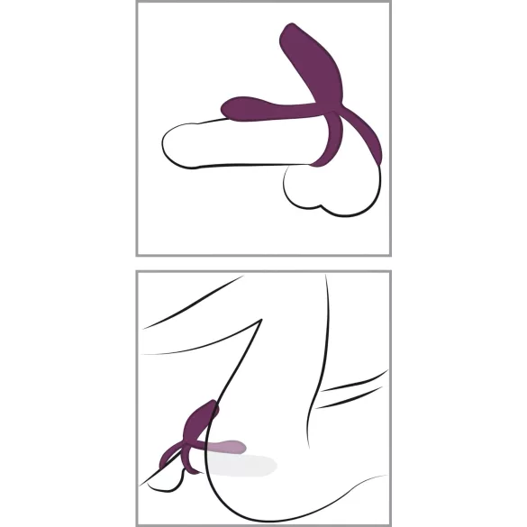 Couples Choice - anello fallico ricaricabile con telecomando - silicone viola