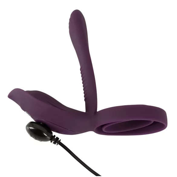 Couples Choice - anello fallico ricaricabile con telecomando - silicone viola