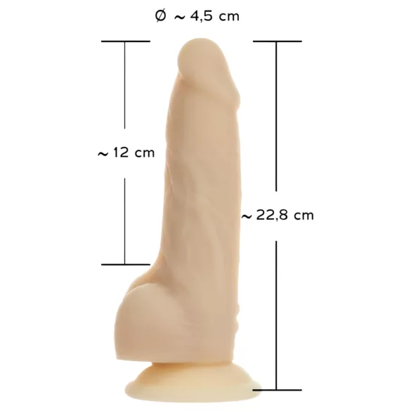 Naked Addiction Rotating 7 - vibratore rotante (18cm) - naturale