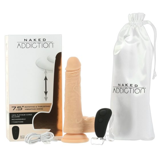 Vibratore Thrusting Ricaricabile Naked Addiction 7,5 (19cm) - Naturale