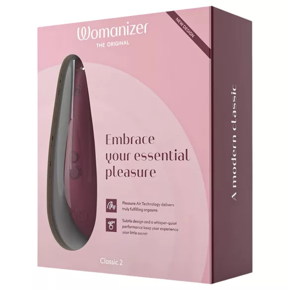 Womanizer Classic 2 - stimolatore clitorideo a onde d’aria ricaricabile - rosso