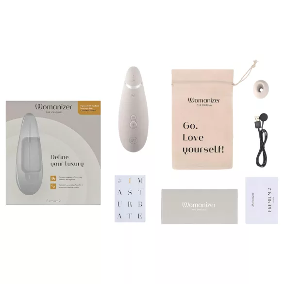 Womanizer Premium 2 - stimolatore clitoride ad aria - bianco