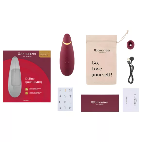 Womanizer Premium 2 - stimolatore clitorideo ad aria - rosso