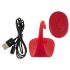 SMILE Slim Panty - vibratore clitorideo a batteria e radio (rosso)