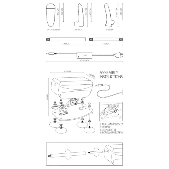 The Banger Fucking Machine - macchina del sesso + 2 dildo e 1 vagina artificiale