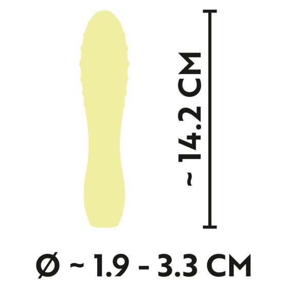 Vibratore Cuties Mini 3 - ricaricabile, impermeabile, a forma di clava (giallo)