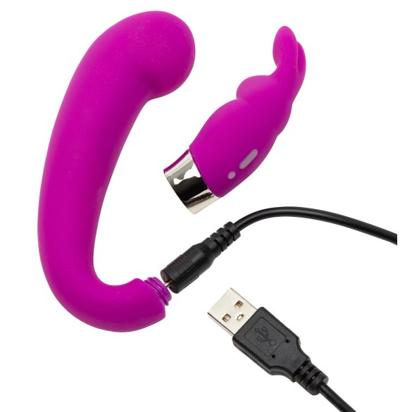 Happyrabbit - vibratore punto G mini con clitoride - ricaricabile - viola