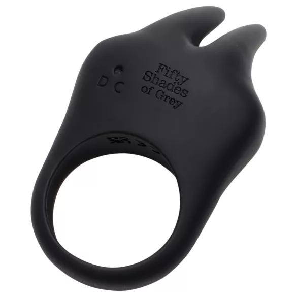 Fifty Shades of Grey - anello fallo vibrante clitoride - silicone nero