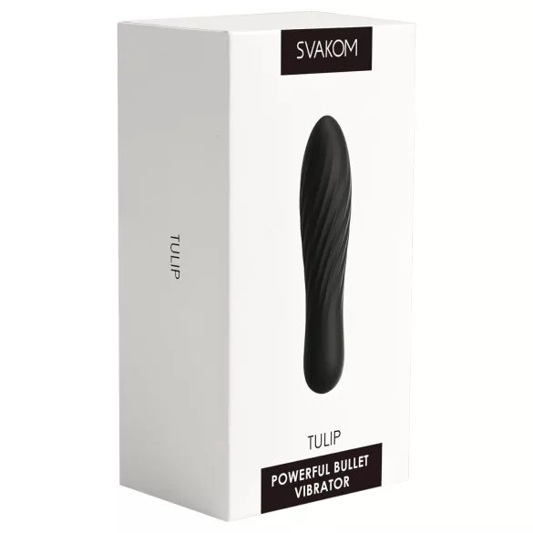 Svakom Tulip - vibratore a bacchetta mini ricaricabile (nero)