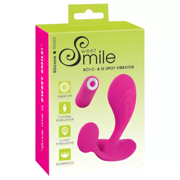 SMILE RC - vibratore punto G ricaricabile wireless - silicone rosa