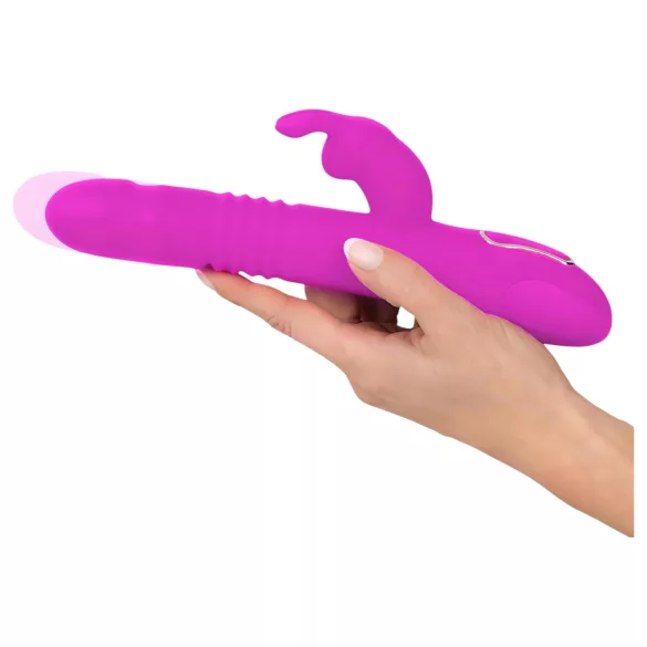 SMILE Rabbit - vibratore ricaricabile rotante e spintaneo con rabbit clitorideo (rosa)