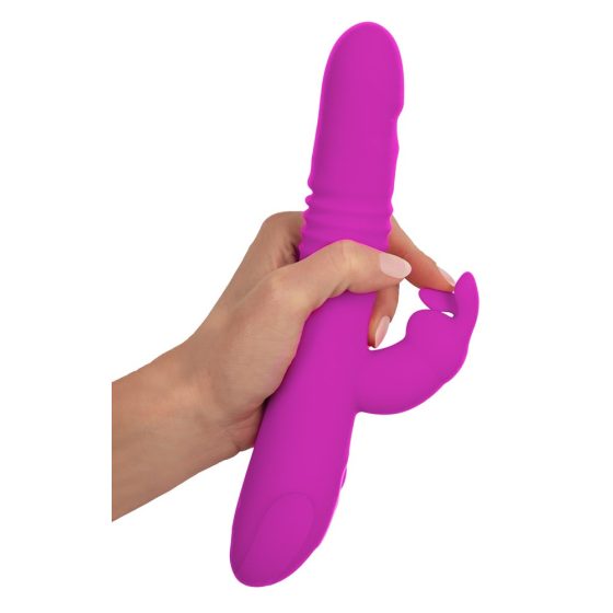 Vibratore Rabbit SMILE ricaricabile con braccio clitorideo e funzione pulsante-rotante (rosa)