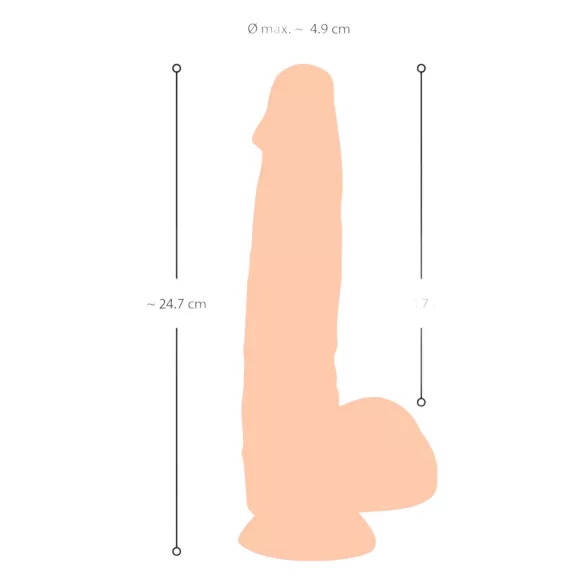 Natute Skin - dildo con pelle - 25 cm (naturale)