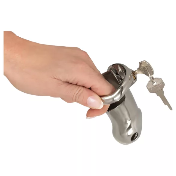 Fetish - gabbia per pene in metallo - argento