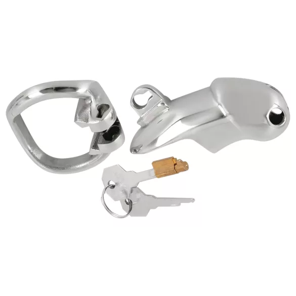 Fetish - gabbia per pene in metallo - argento