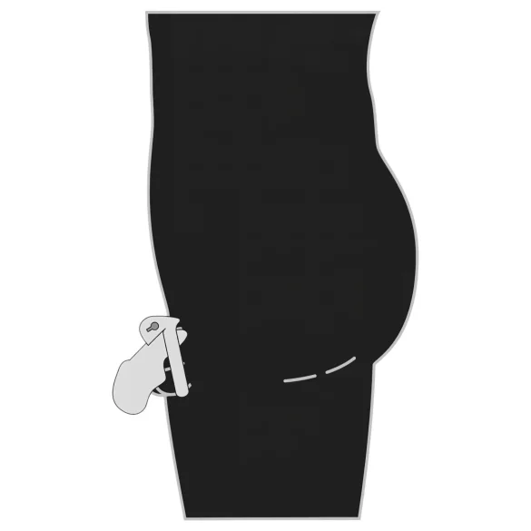 Fetish - gabbia per pene in metallo - argento