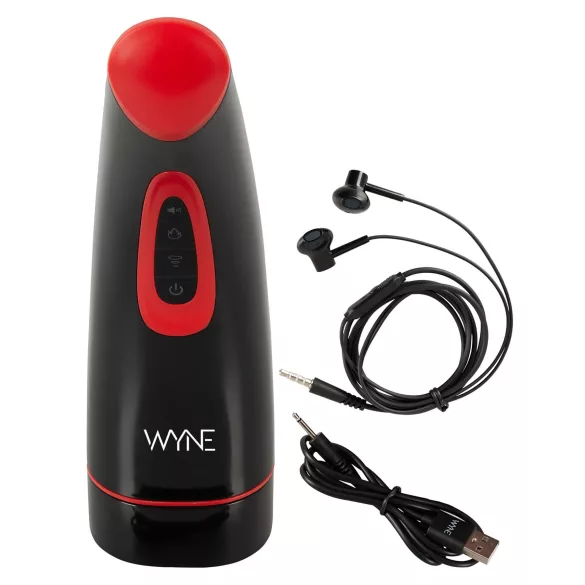 WYNE 03 - masturbatore uomo ricaricabile vibrante succhiante - nero