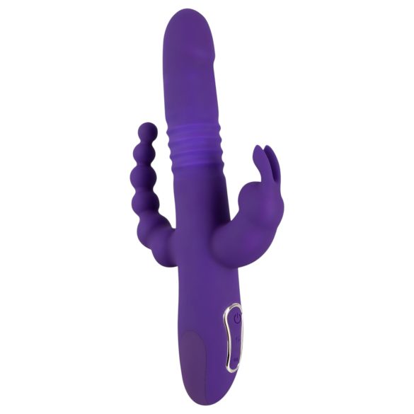 SMILE Triple - vibratore rotante triplo con batterie ricaricabili (viola)