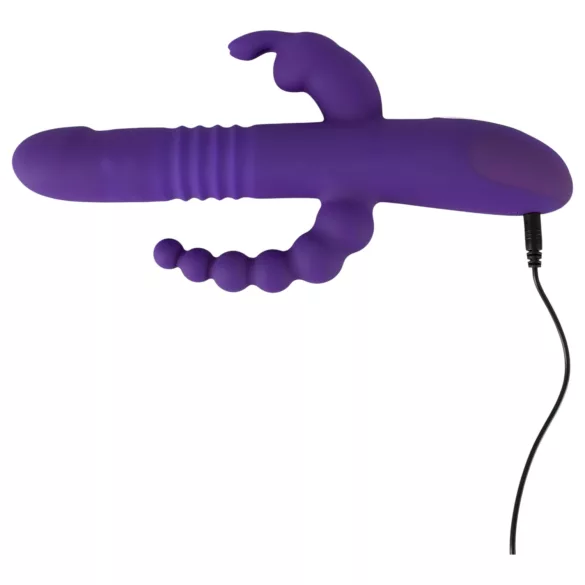 SMILE Triple - vibratore triplo con rotazione e spinta - ricaricabile - viola