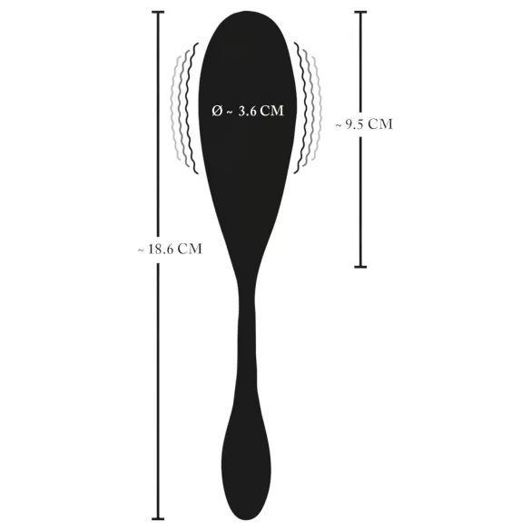 XOUXOU - ricetrasmittente indossabile, vibratore a forma di ovetto elettro (nero)