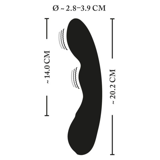 Stimolatore del punto G ricaricabile e impermeabile con Elettrostimolazione XOUXOU (nero)