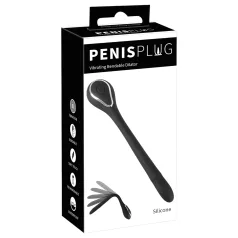   Penis Plug - dilatatore uretrale vibrante ricaricabile 1cm nero