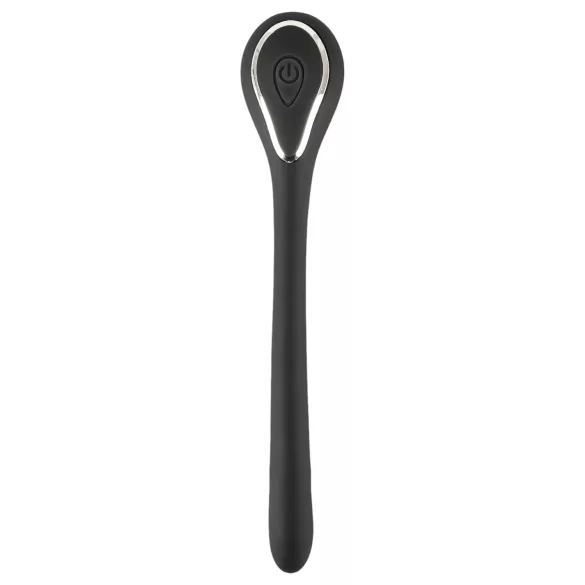 Dilatatore uretrale a spina per pene - dilatatore vibrante ricaricabile (1 cm, nero)