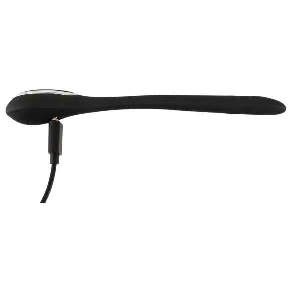 Dilatatore uretrale a spina per pene - dilatatore vibrante ricaricabile (1 cm, nero)