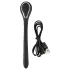 Dilatatore uretrale a spina per pene - dilatatore vibrante ricaricabile (1 cm, nero)