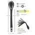 Dilatatore uretrale a spina per pene - dilatatore vibrante ricaricabile (1 cm, nero)