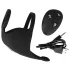 Rebel - anello fallico vibrante con stimolatore testicoli - silicone nero