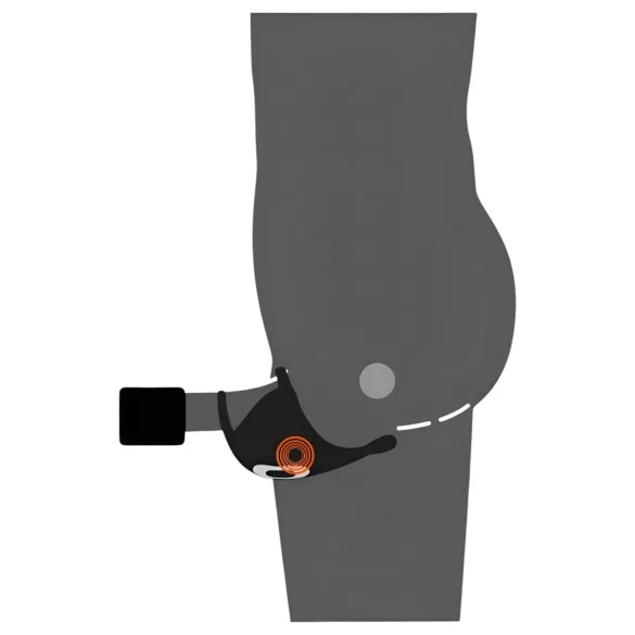 Rebel - anello fallico vibrante con stimolatore testicoli - silicone nero