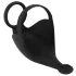 Rebel - anello fallico vibrante con stimolatore testicoli - silicone nero