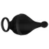Rebel - anello fallico vibrante con stimolatore testicoli - silicone nero