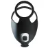 Rebel - anello fallico vibrante con stimolatore testicoli - silicone nero