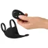 Rebel - anello fallico vibrante con stimolatore testicoli - silicone nero