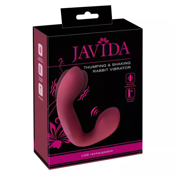 Javida Thumping - vibratore G-Spot e clitoride pulsante (rosso)