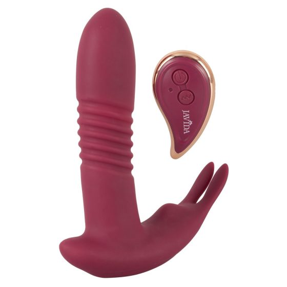Javida RC - Vibratore per clitoride ricaricabile con telecomando, 3 funzioni (rosso)