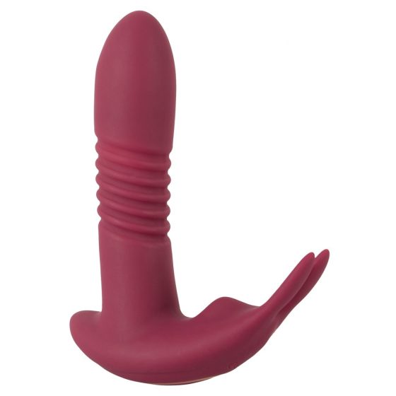 Javida RC - Vibratore per clitoride ricaricabile con telecomando, 3 funzioni (rosso)