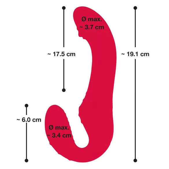 You2Toys - vibratore indossabile senza cinghie con telecomando - rosso