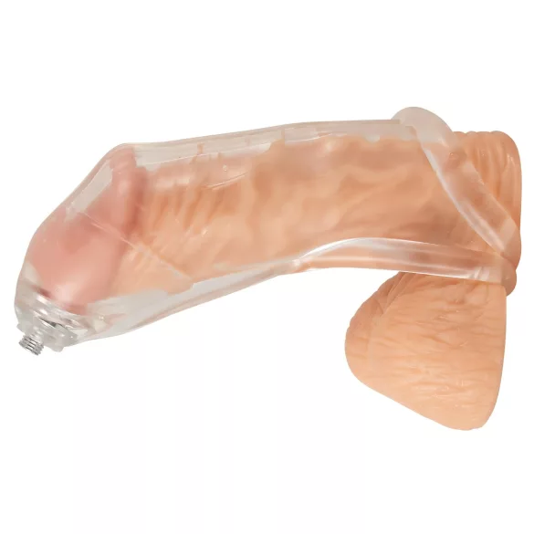 You2Toys Piss Play Sleeve - estensione per pene con tubo di scarico (trasparente)